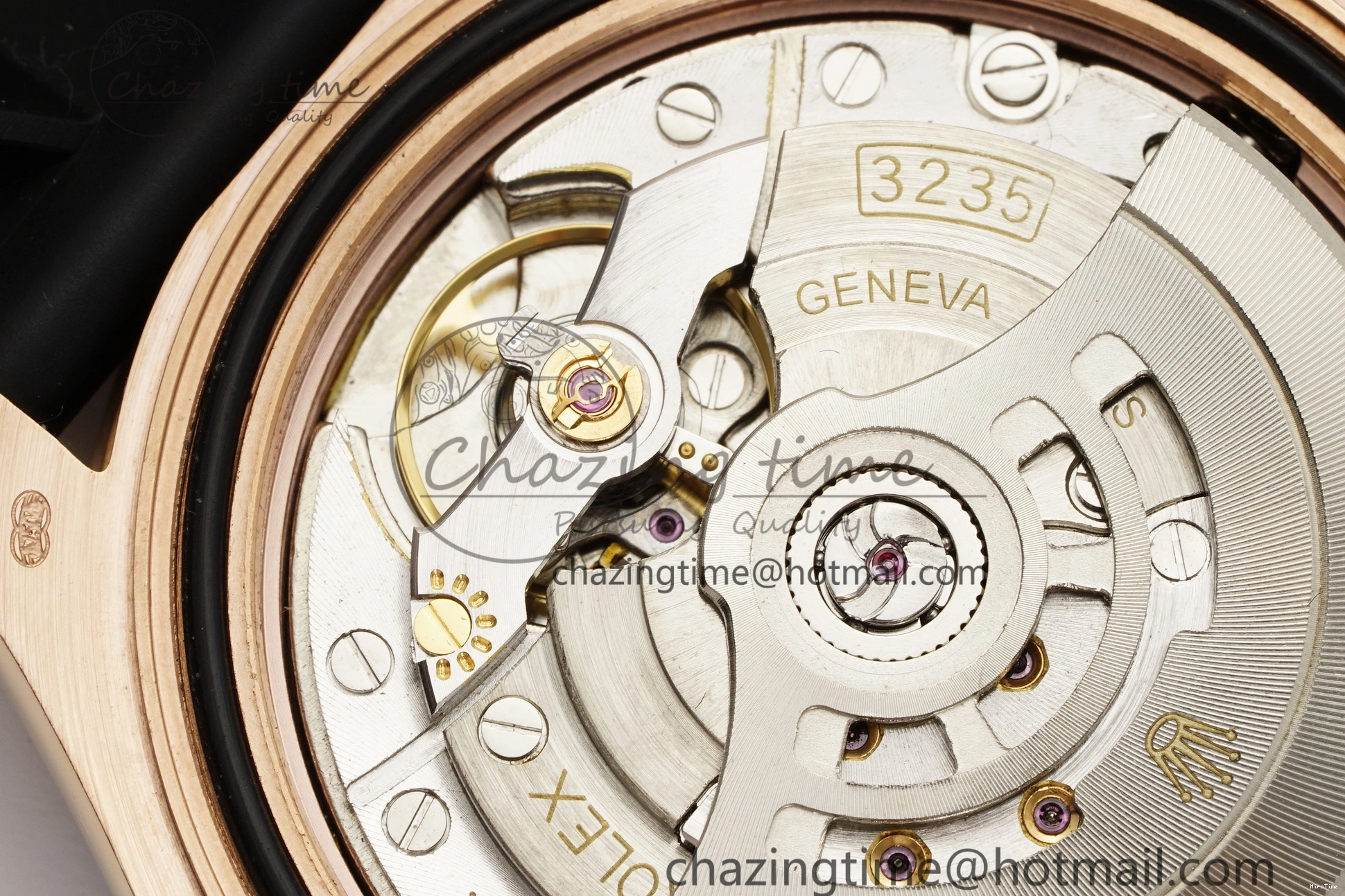 MiroTime 0213 RelaxedFit Yacht-Master 126655 RG APSF Best Edition Black Dial on Black Rubber Strap A 1949